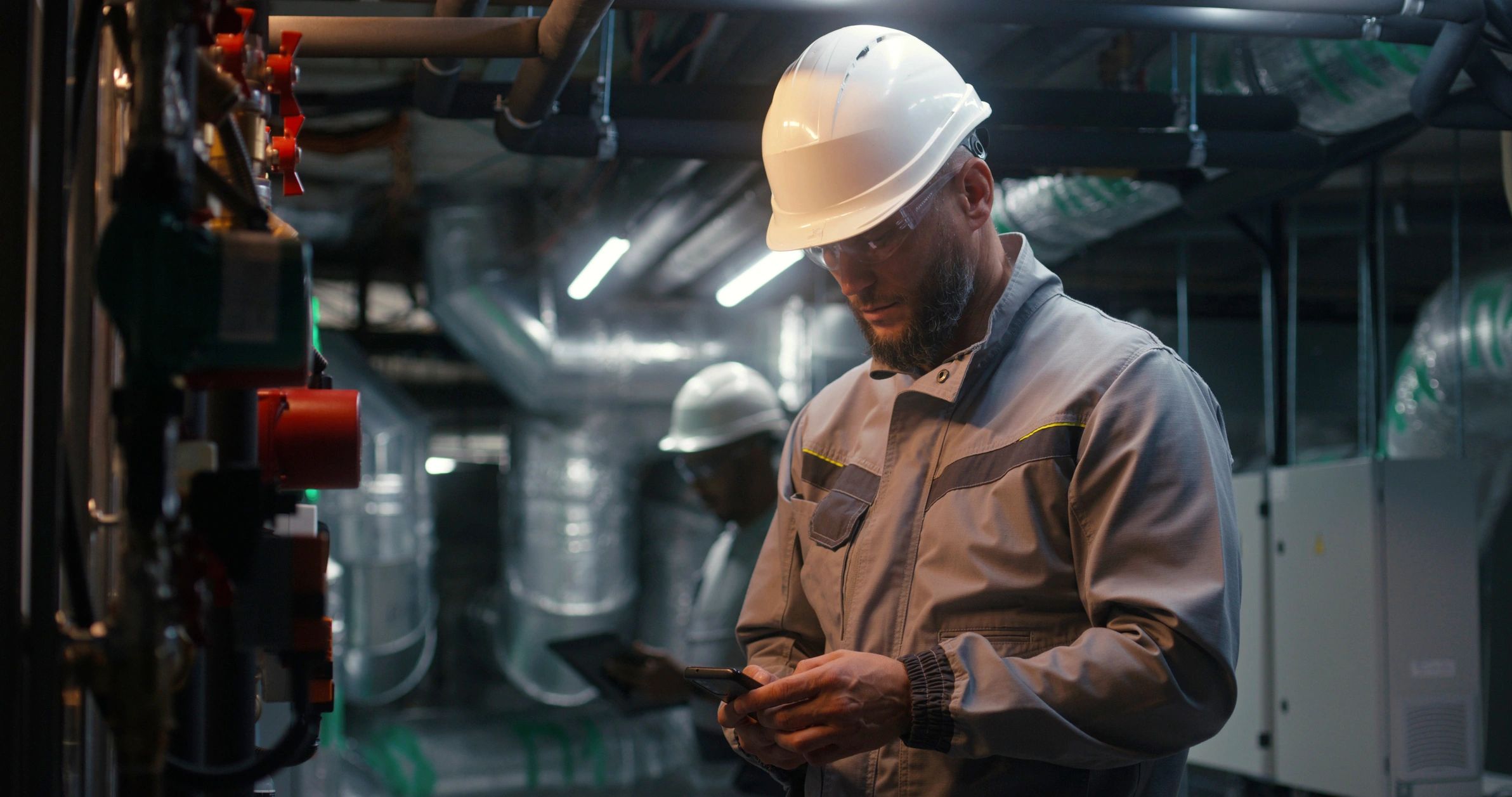 Industrial technician at a plant site